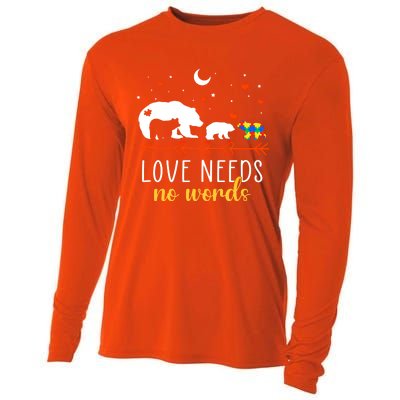 Autism Awareness Month Day Mama Bear Autism Support Love Mom Great Gift Cooling Performance Long Sleeve Crew