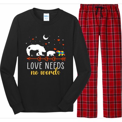 Autism Awareness Month Day Mama Bear Autism Support Love Mom Great Gift Long Sleeve Pajama Set