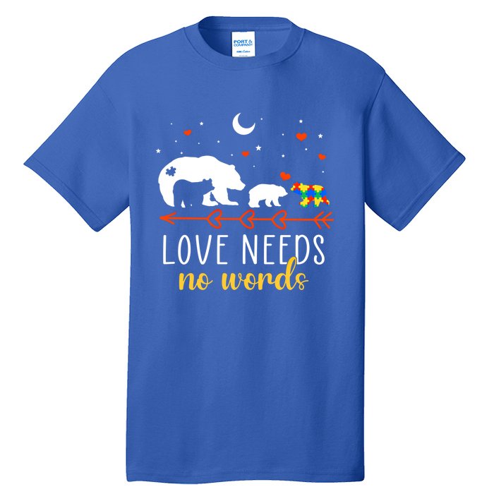 Autism Awareness Month Day Mama Bear Autism Support Love Mom Great Gift Tall T-Shirt