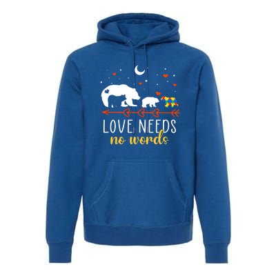 Autism Awareness Month Day Mama Bear Autism Support Love Mom Great Gift Premium Hoodie