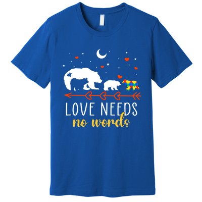 Autism Awareness Month Day Mama Bear Autism Support Love Mom Great Gift Premium T-Shirt