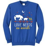 Autism Awareness Month Day Mama Bear Autism Support Love Mom Great Gift Tall Sweatshirt