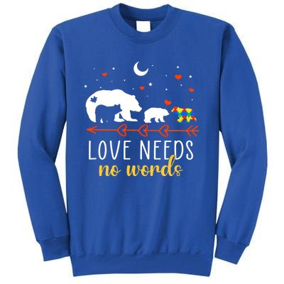 Autism Awareness Month Day Mama Bear Autism Support Love Mom Great Gift Tall Sweatshirt