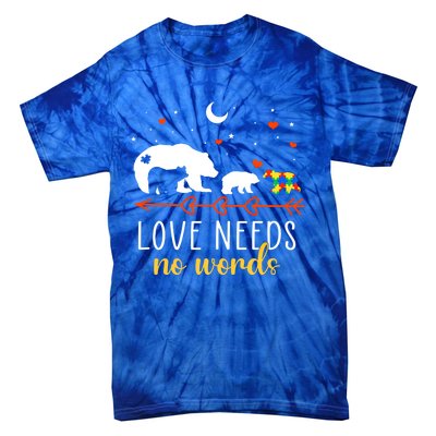 Autism Awareness Month Day Mama Bear Autism Support Love Mom Great Gift Tie-Dye T-Shirt