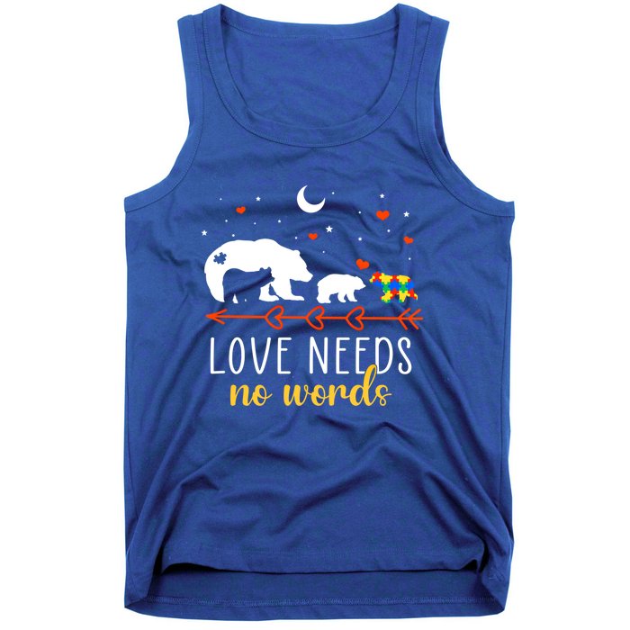 Autism Awareness Month Day Mama Bear Autism Support Love Mom Great Gift Tank Top