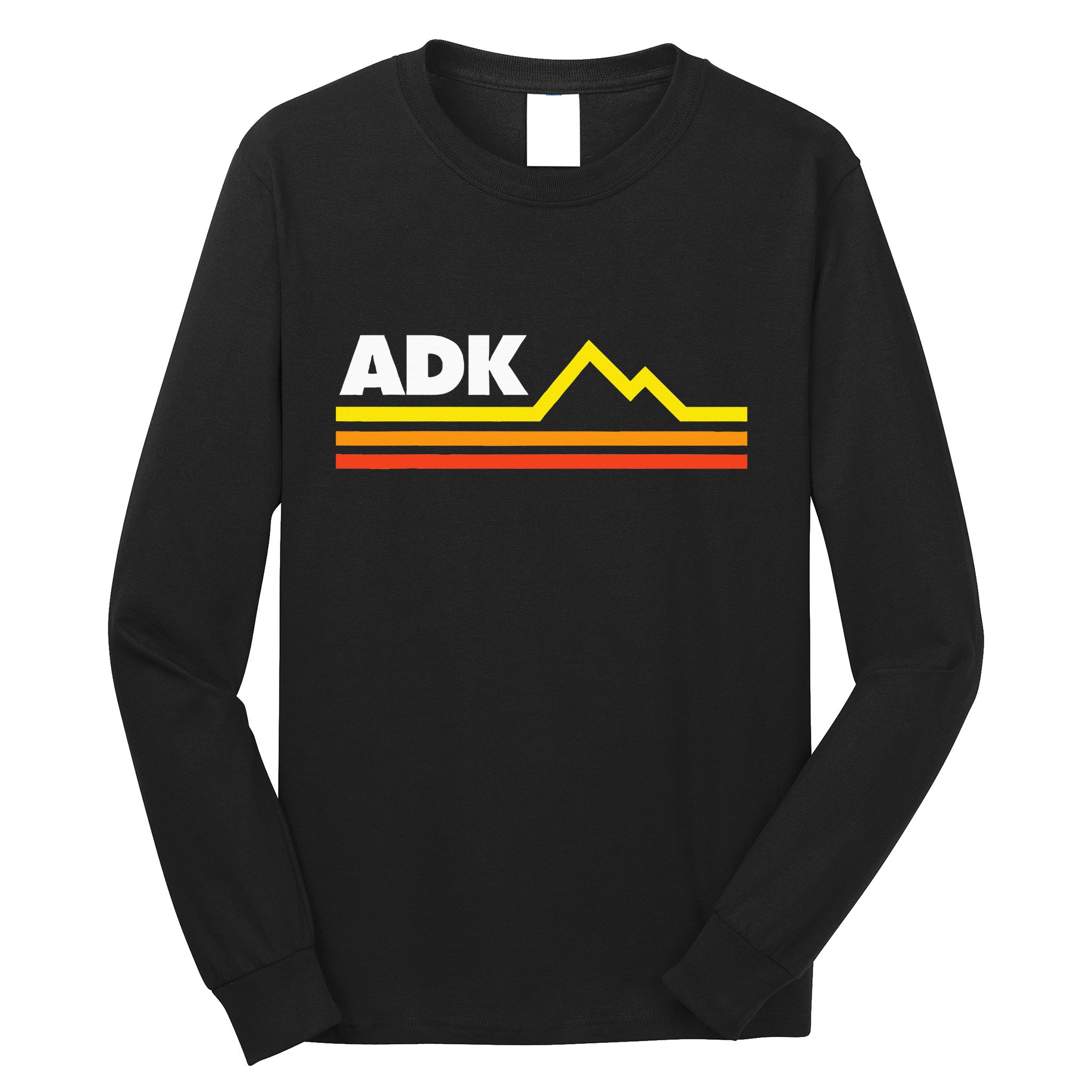 Adk Adirondack Mountains Retro Long Sleeve Shirt