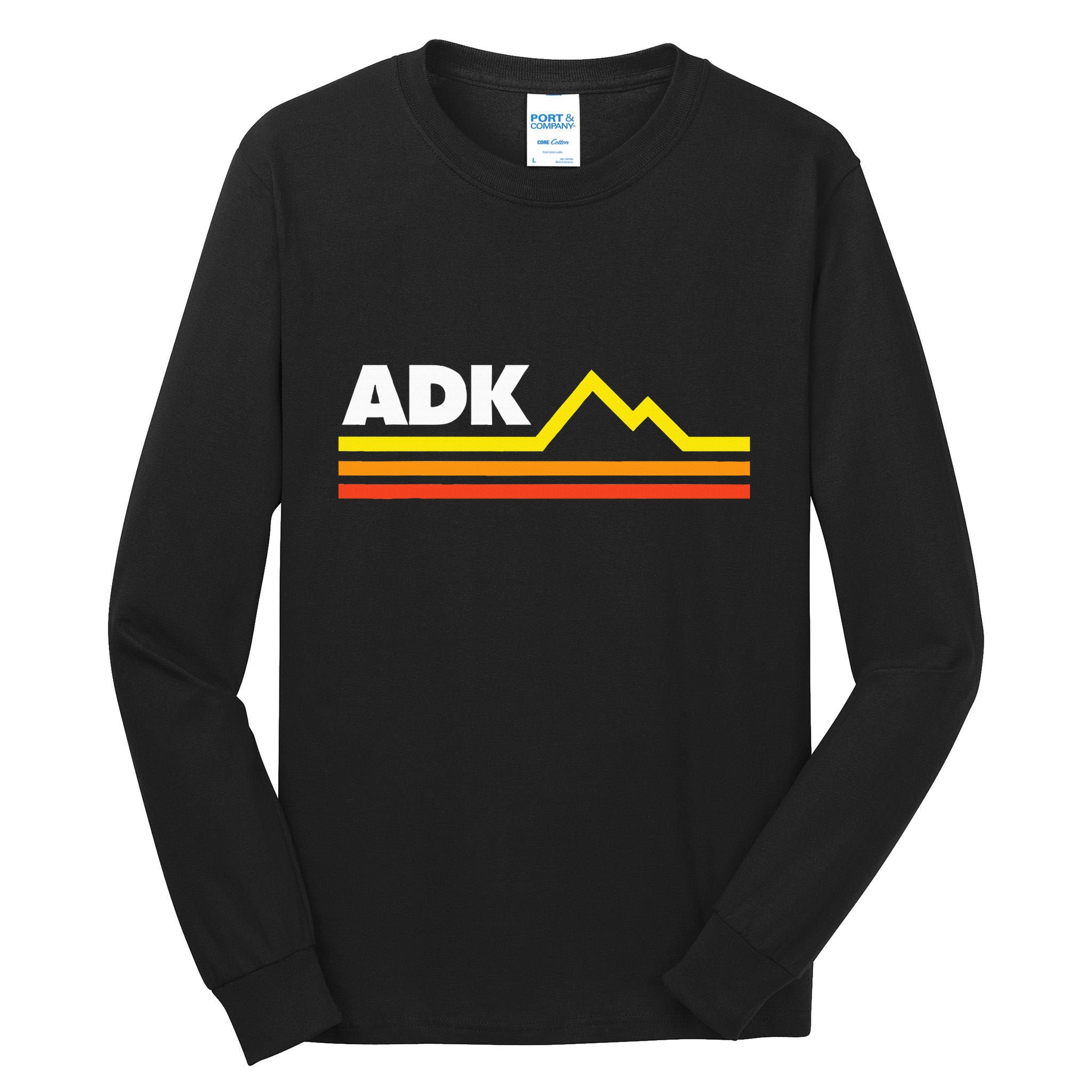 Adk Adirondack Mountains Retro Tall Long Sleeve T-Shirt