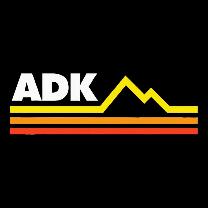 Adk Adirondack Mountains Retro Youth Performance Sprint T-Shirt
