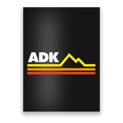 Adk Adirondack Mountains Retro Poster