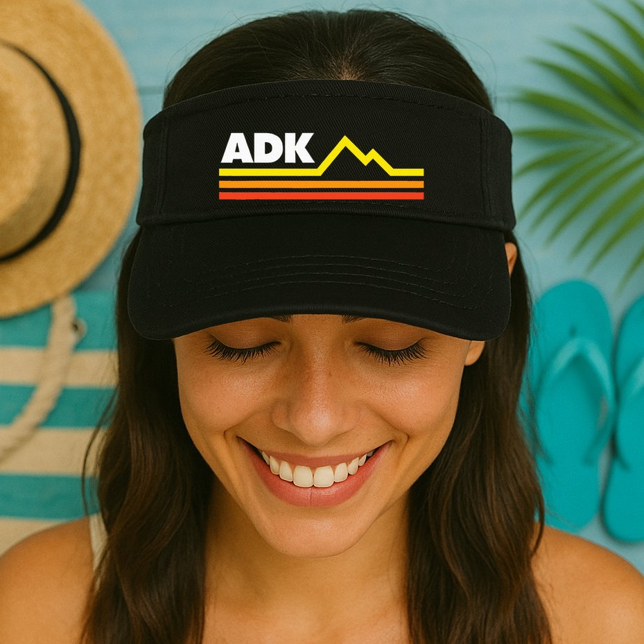 Adk Adirondack Mountains Retro Visor