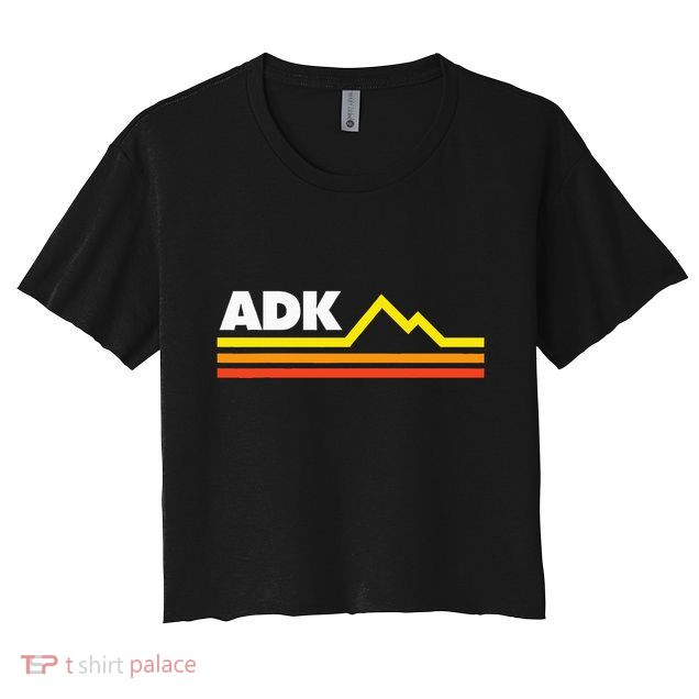 Adk Adirondack Mountains Retro Crop Top
