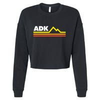 Adk Adirondack Mountains Retro Cropped Pullover Crew