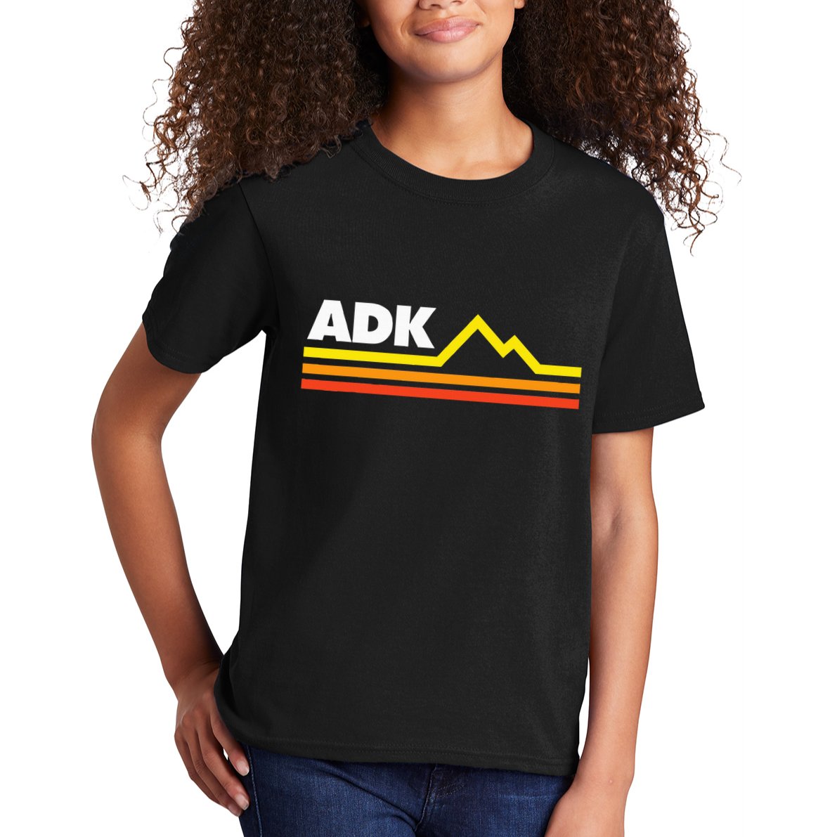 Adk Adirondack Mountains Retro Kids T-Shirt