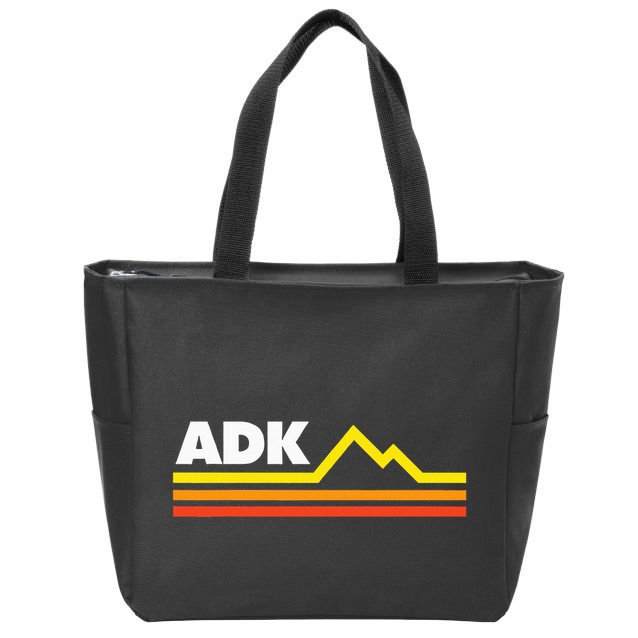 Adk Adirondack Mountains Retro Zip Tote Bag