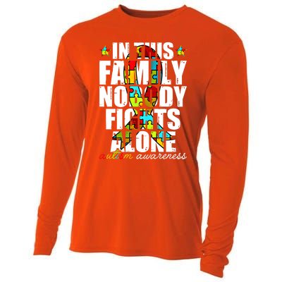 Autism Awareness Month Family Support Mom Son Daughter Gift Cooling Performance Long Sleeve Crew