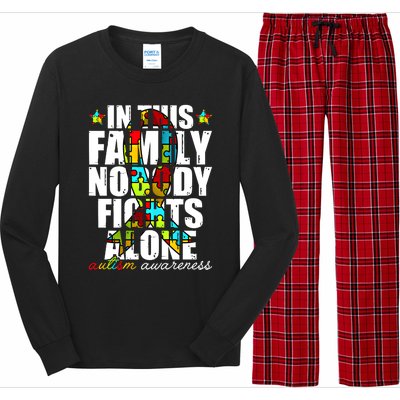 Autism Awareness Month Family Support Mom Son Daughter Gift Long Sleeve Pajama Set