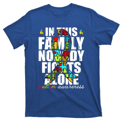 Autism Awareness Month Family Support Mom Son Daughter Gift T-Shirt