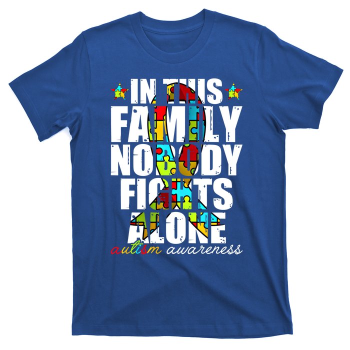 Autism Awareness Month Family Support Mom Son Daughter Gift T-Shirt