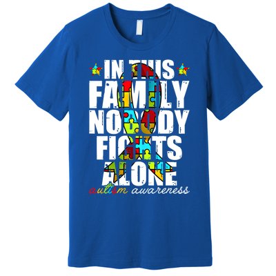 Autism Awareness Month Family Support Mom Son Daughter Gift Premium T-Shirt