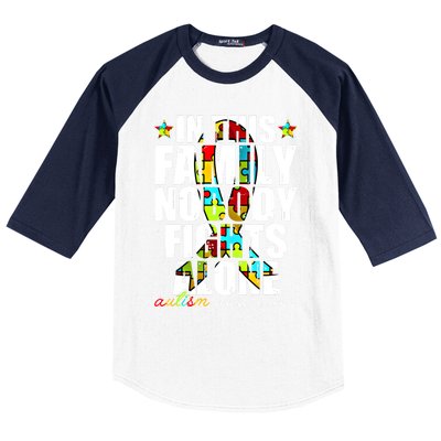 Autism Awareness Month Family Support Mom Son Daughter Gift Baseball Sleeve Shirt