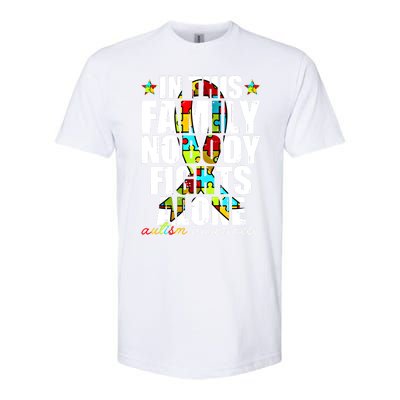 Autism Awareness Month Family Support Mom Son Daughter Gift Softstyle CVC T-Shirt