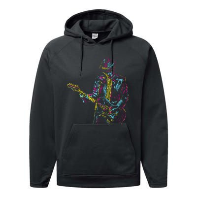 Abstract Art Musician Music Band Bass Player Performance Fleece Hoodie