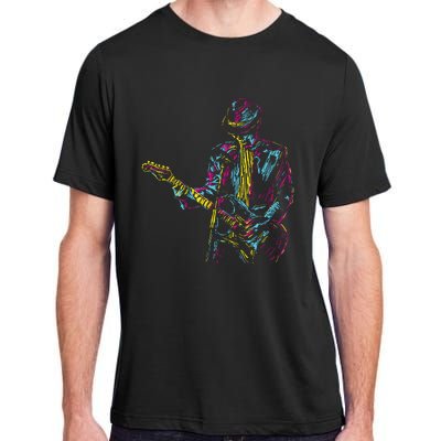 Abstract Art Musician Music Band Bass Player Adult ChromaSoft Performance T-Shirt