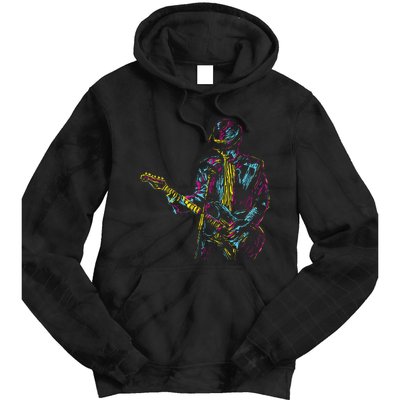 Abstract Art Musician Music Band Bass Player Tie Dye Hoodie