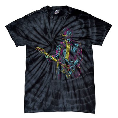 Abstract Art Musician Music Band Bass Player Tie-Dye T-Shirt