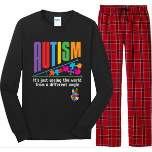 Autism Awareness Month ItS Just Seeing The World Different Funny Gift Long Sleeve Pajama Set