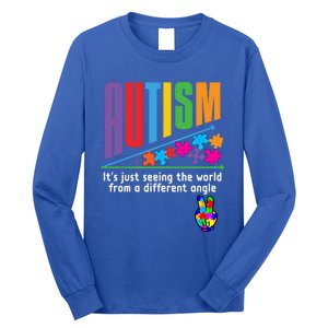 Autism Awareness Month ItS Just Seeing The World Different Funny Gift Long Sleeve Shirt