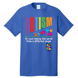 Autism Awareness Month ItS Just Seeing The World Different Funny Gift Tall T-Shirt