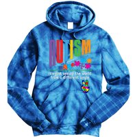 Autism Awareness Month ItS Just Seeing The World Different Funny Gift Tie Dye Hoodie