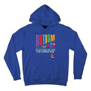 Autism Awareness Month ItS Just Seeing The World Different Funny Gift Tall Hoodie