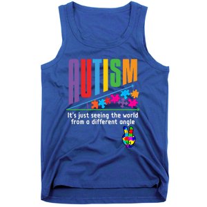 Autism Awareness Month ItS Just Seeing The World Different Funny Gift Tank Top