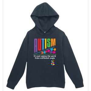 Autism Awareness Month ItS Just Seeing The World Different Funny Gift Urban Pullover Hoodie