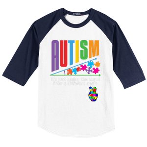 Autism Awareness Month ItS Just Seeing The World Different Funny Gift Baseball Sleeve Shirt