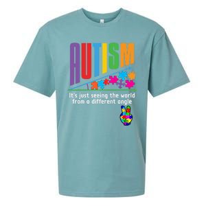 Autism Awareness Month ItS Just Seeing The World Different Funny Gift Sueded Cloud Jersey T-Shirt