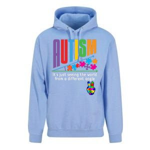 Autism Awareness Month ItS Just Seeing The World Different Funny Gift Unisex Surf Hoodie