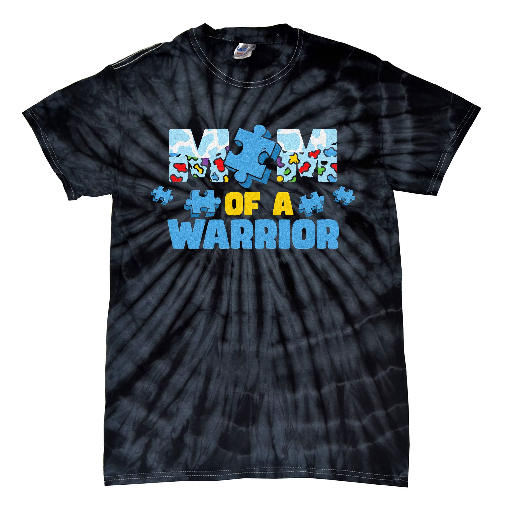 Autism Awareness Mother Son Warrior Autistic Autism Mom Tie-Dye T-Shirt