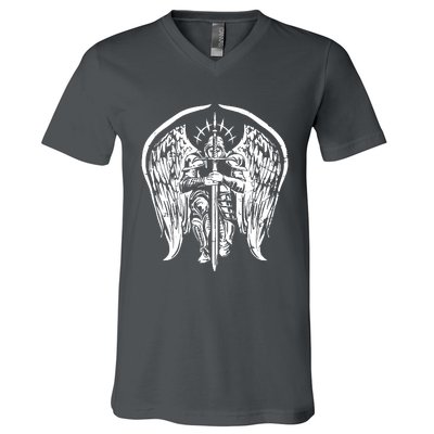 Angel Archangel Michael Warrior V-Neck T-Shirt