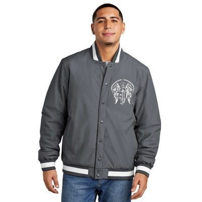 Angel Archangel Michael Warrior Insulated Varsity Jacket