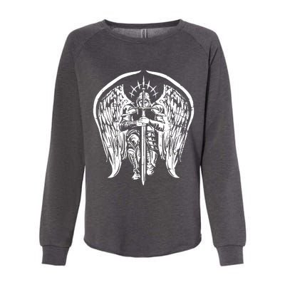 Angel Archangel Michael Warrior Womens California Wash Sweatshirt