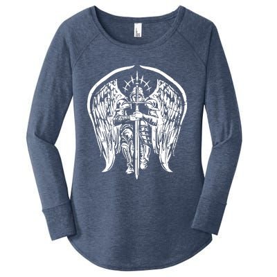 Angel Archangel Michael Warrior Women's Perfect Tri Tunic Long Sleeve Shirt