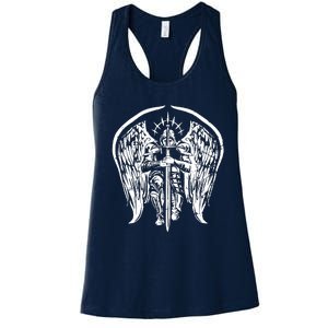 Angel Archangel Michael Warrior Women's Racerback Tank