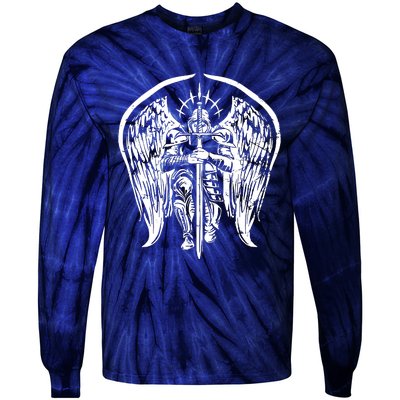 Angel Archangel Michael Warrior Tie-Dye Long Sleeve Shirt