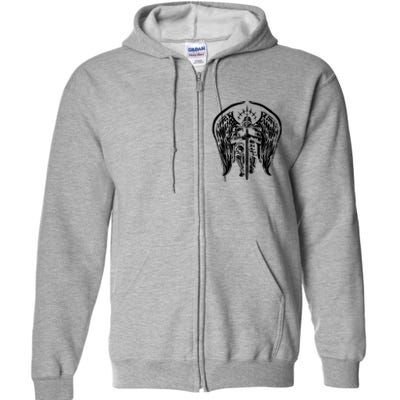 Angel Archangel Michael Warrior Full Zip Hoodie