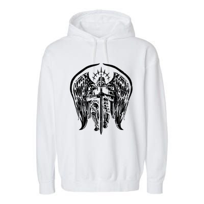 Angel Archangel Michael Warrior Garment-Dyed Fleece Hoodie