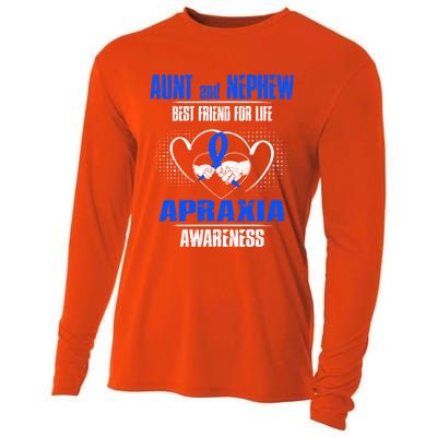 Aunt And Nephew Best Friend Of Life Apraxia Awareness Cool Gift Cooling Performance Long Sleeve Crew