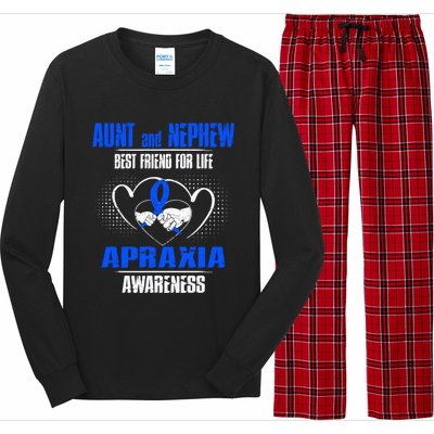 Aunt And Nephew Best Friend Of Life Apraxia Awareness Cool Gift Long Sleeve Pajama Set